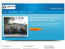 Tablet Screenshot of miraclehousesoberliving.com